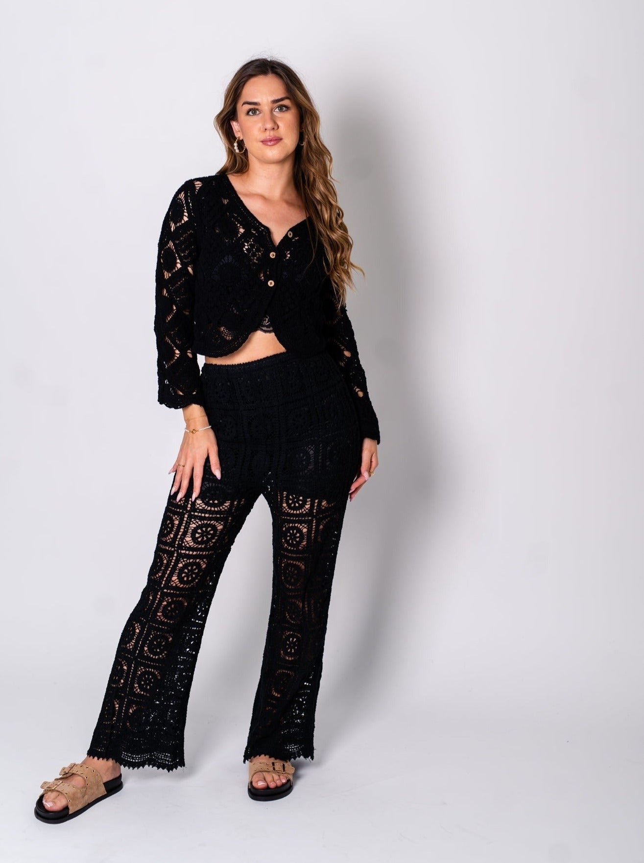 Häkelhose schwarz Clearance